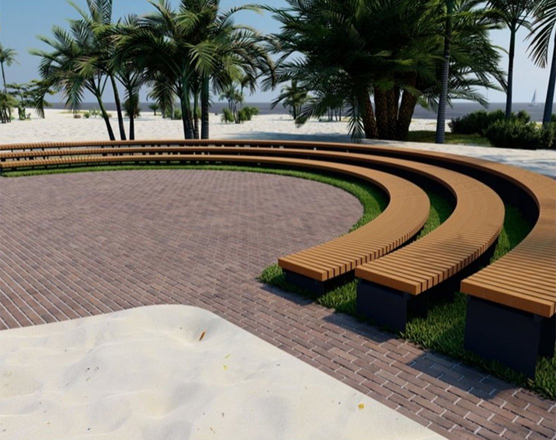 Амфитеатр Радиус 6-8 м, без спинок - вид 3