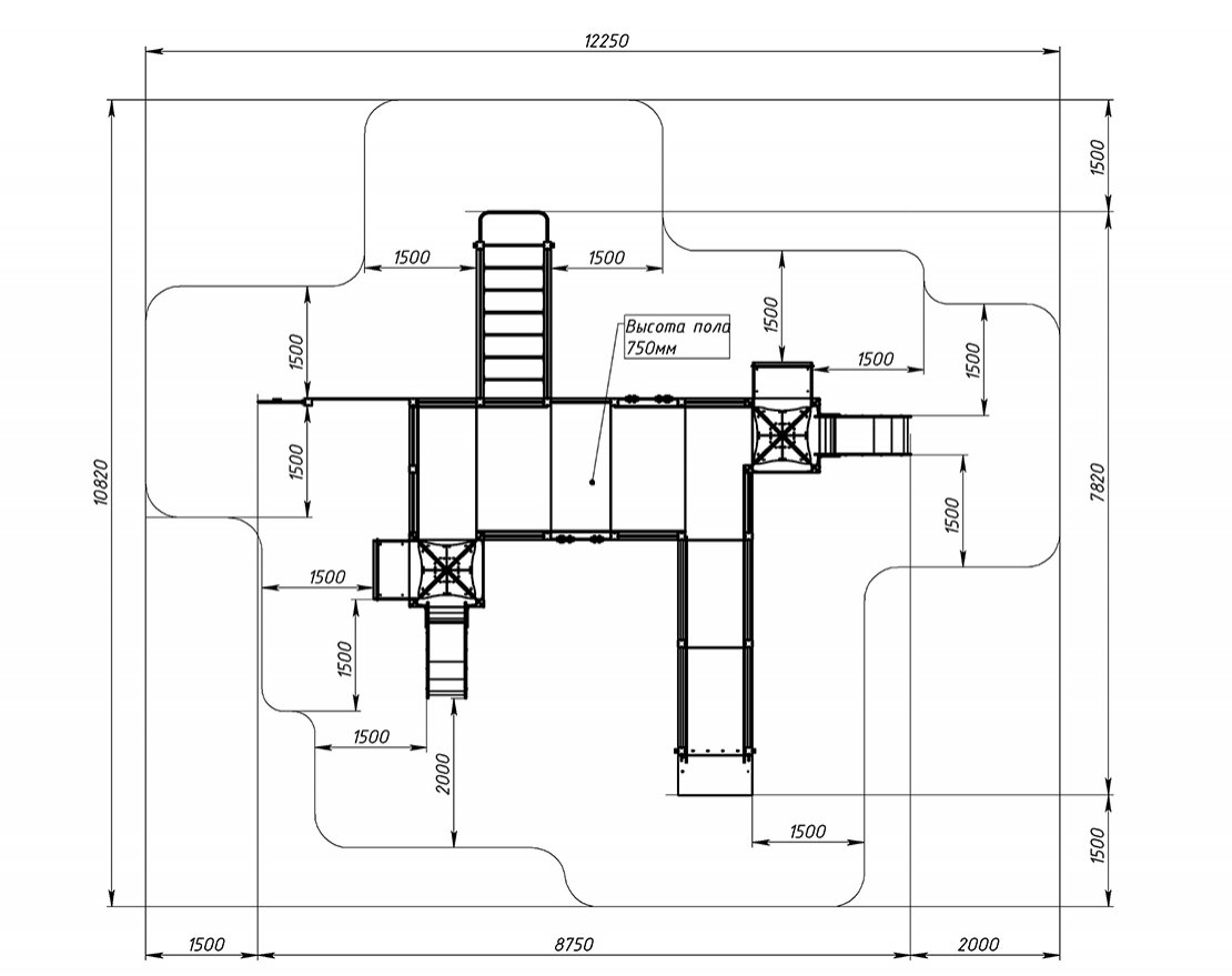 Горка Лунная база-1 h=750 - вид 3