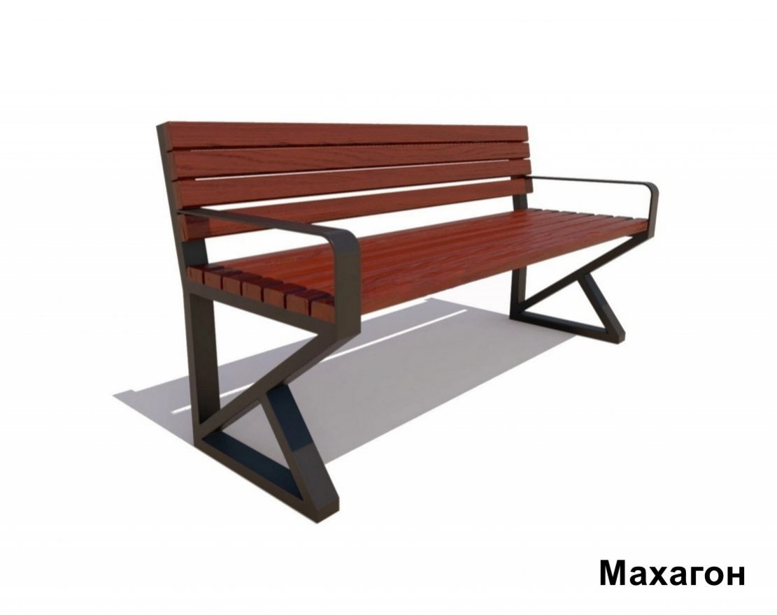 Скамейка садово-парковая Королев, Лиственница - вид 5