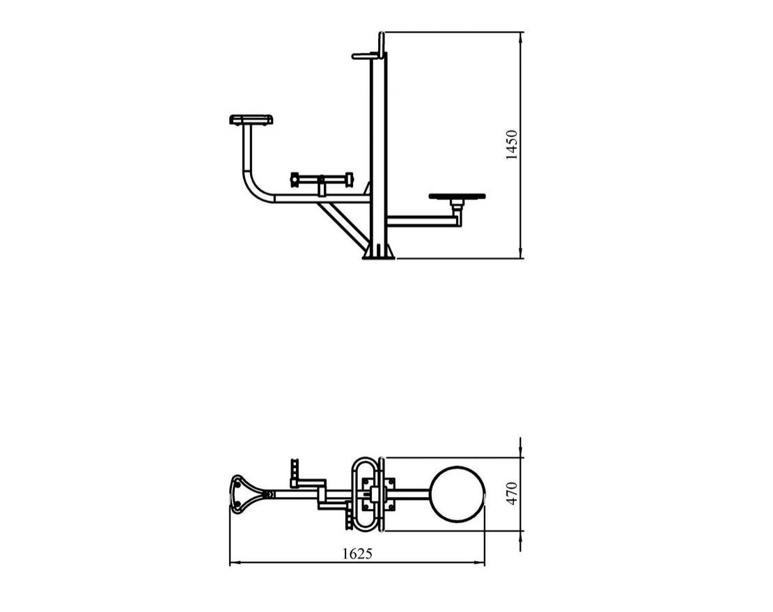 Уличный тренажер TORUDA «Велосипед + Твистер стоя» 87 - вид 3